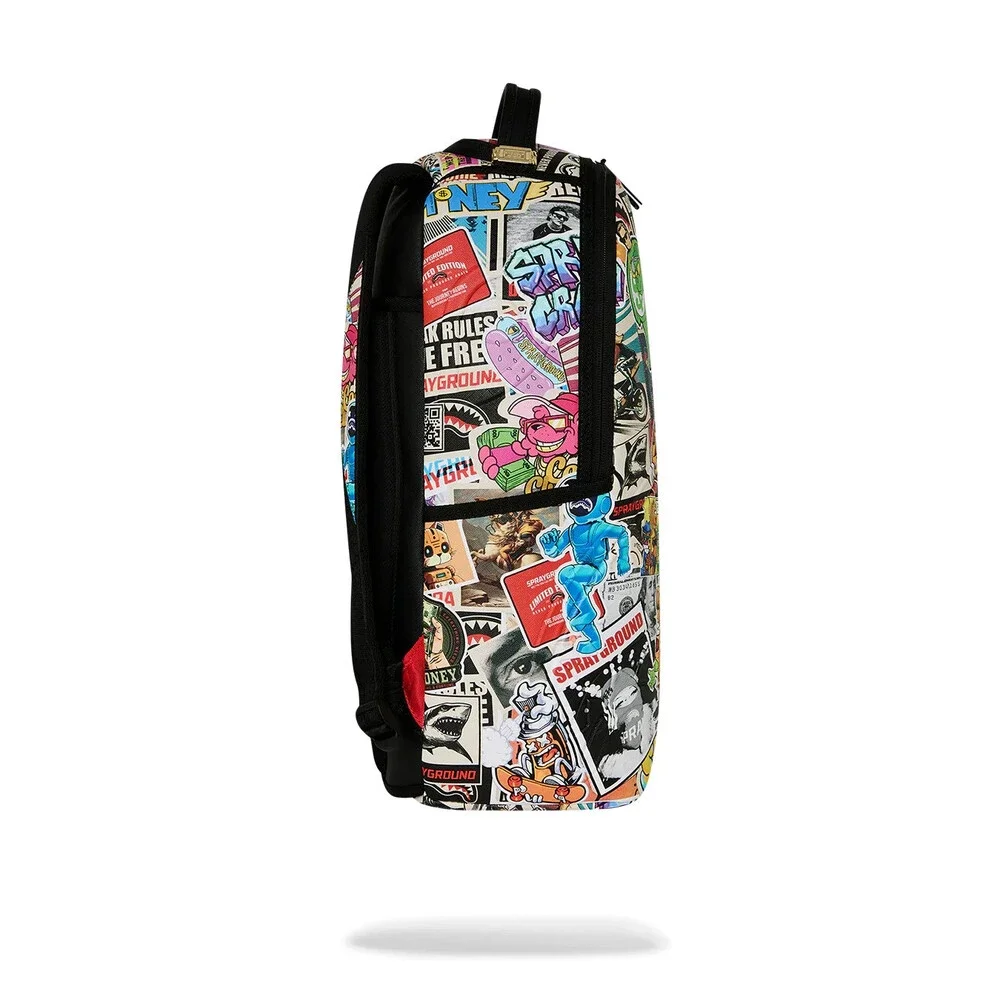 Sprayground Life's A Movie Backpack Unisex Multi Graphic Shoulder Strap SPR289